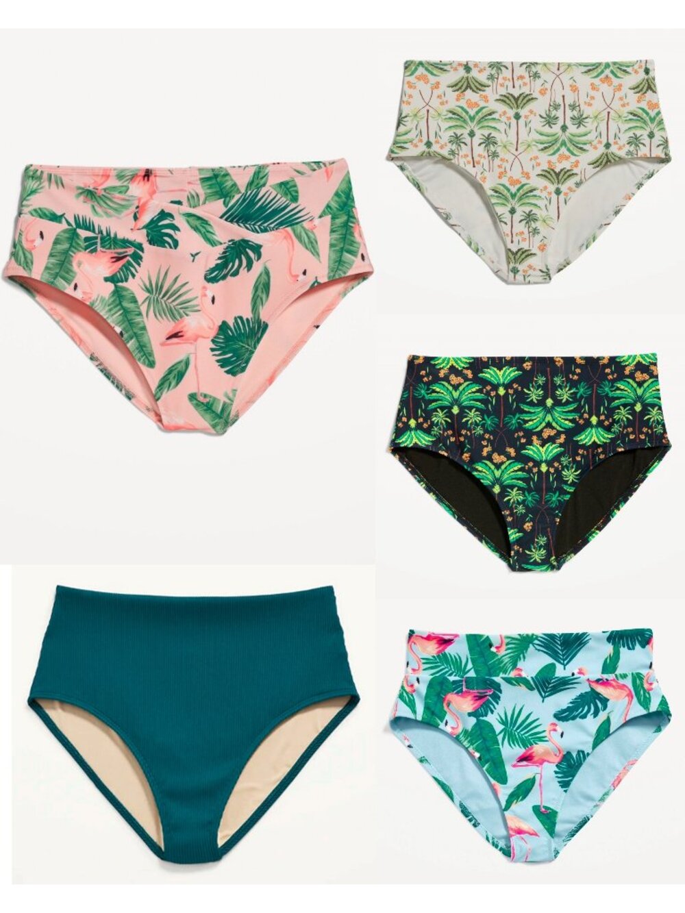Plus Size 4X Womens Old Navy Bikini Swim Bottoms Full Coverage Brief Tropical